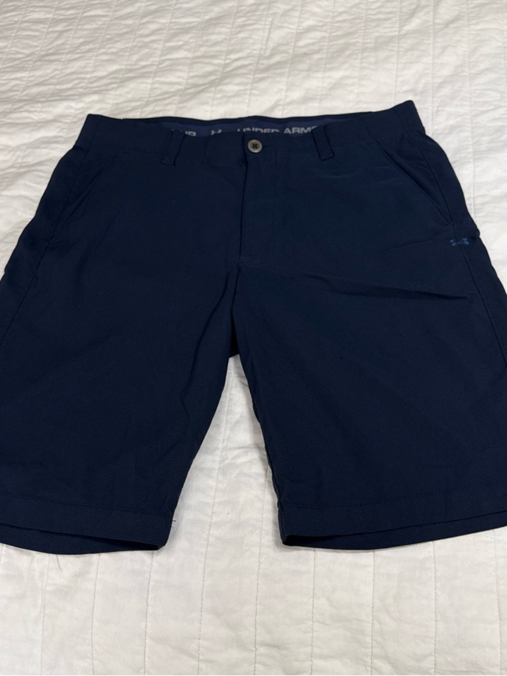 Under Armour Dark Navy Flat Front Athletic Shorts